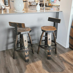 Unique Diamond-Shaped Bar Stool with Lower Back Rest - Custom Logo Design Option