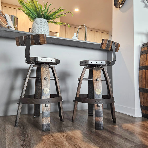 Unique Diamond-Shaped Bar Stool with Lower Back Rest - Custom Logo Design Option