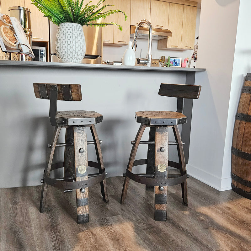 Unique Diamond-Shaped Bar Stool with Lower Back Rest - Custom Logo Design Option