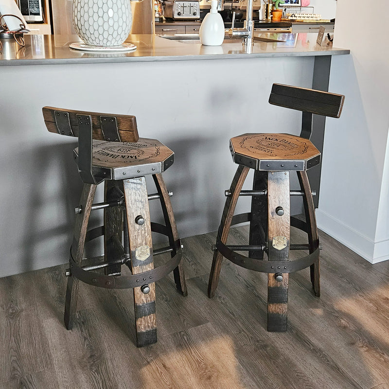 Unique Diamond-Shaped Bar Stool with Lower Back Rest - Custom Logo Design Option
