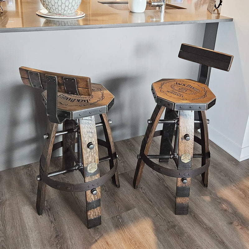 Unique Diamond-Shaped Bar Stool with Lower Back Rest - Custom Logo Design Option