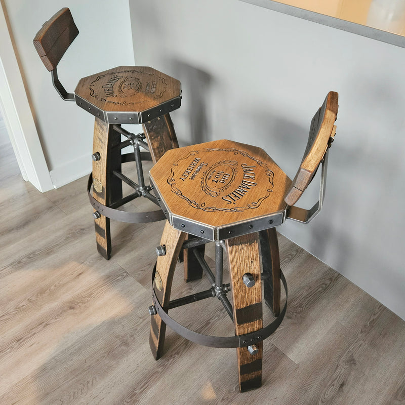 Unique Diamond-Shaped Bar Stool with Lower Back Rest - Custom Logo Design Option