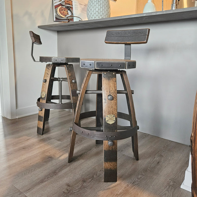 Unique Diamond-Shaped Bar Stool with Lower Back Rest - Custom Logo Design Option