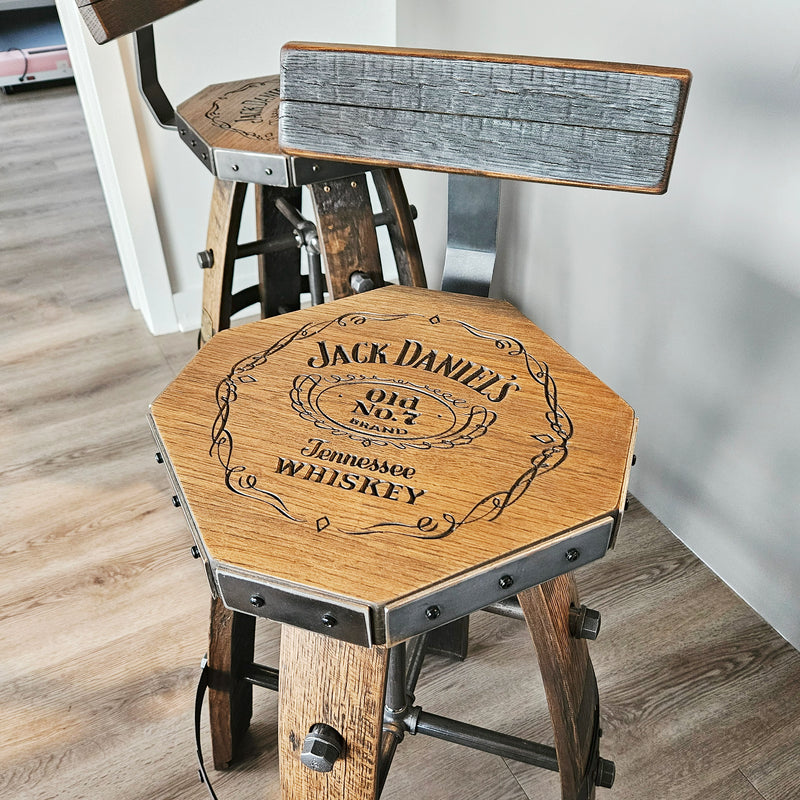 Unique Diamond-Shaped Bar Stool with Lower Back Rest - Custom Logo Design Option