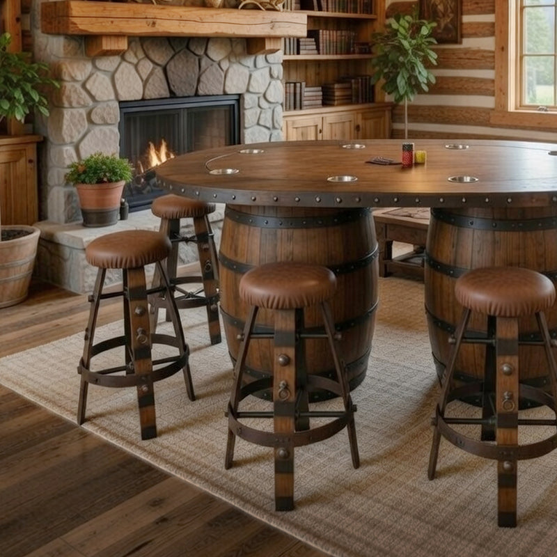 Whiskey Barrel - Barrel Poker Table – The Living Barrel