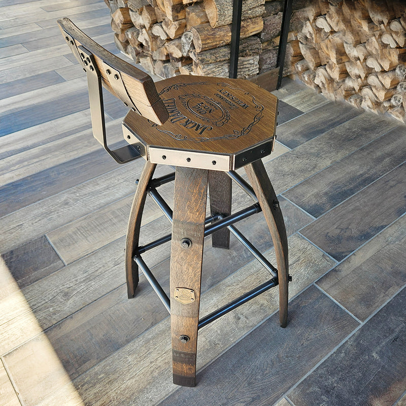 Diamond Cut Handcrafted & Personalized: The 1960s Whiskey Barrel Stool