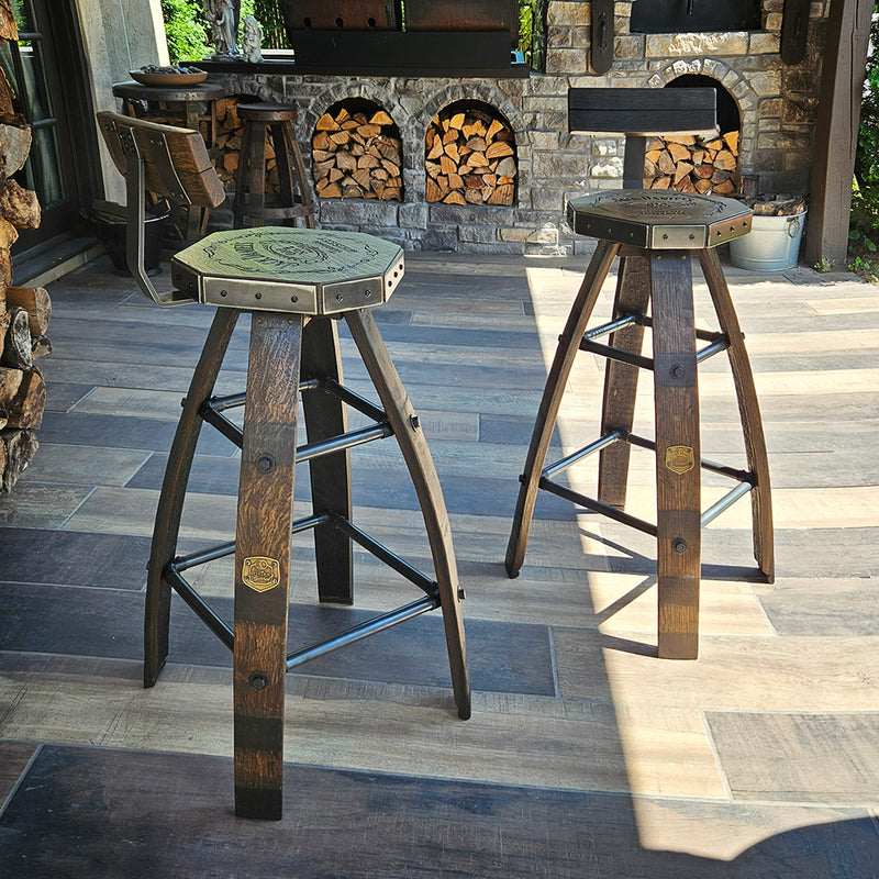 Diamond Cut Handcrafted & Personalized: The 1960s Whiskey Barrel Stool