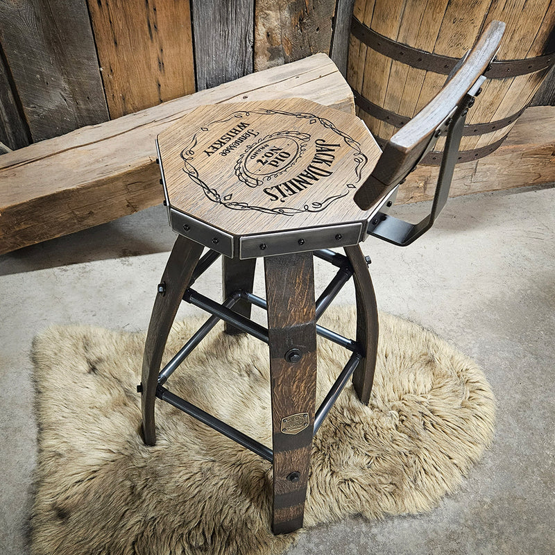 Diamond Cut Handcrafted & Personalized: The 1960s Whiskey Barrel Stool