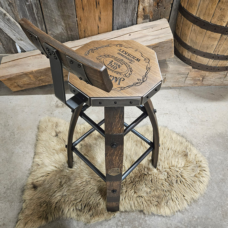 Diamond Cut Handcrafted & Personalized: The 1960s Whiskey Barrel Stool