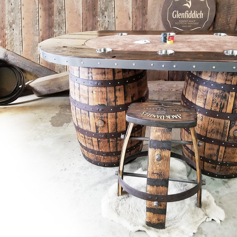 Whiskey Barrel - Barrel Poker Table