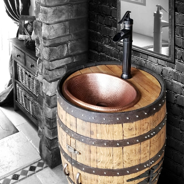 Whisky Barrel - Évier et baril de vanité