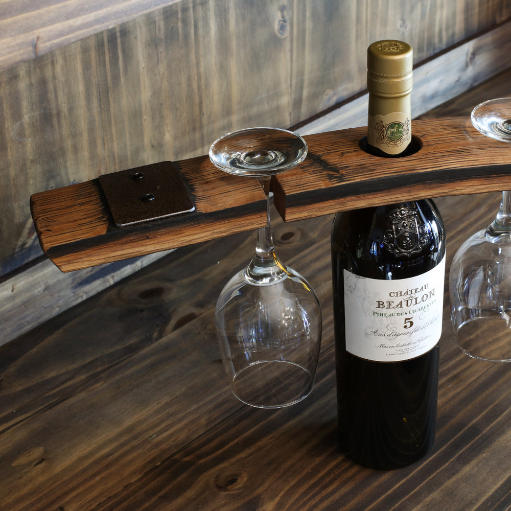 Wine Bottle Glass Barrel Holder The Living Barrel