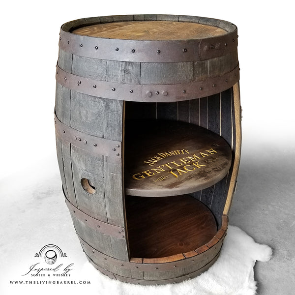1 - Jack Daniel’s – Gentleman Jack – Whiskey Barrel – Whiskey Full Barrel Liquor Cabinet